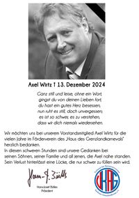 Trauer um Axel Wirtz